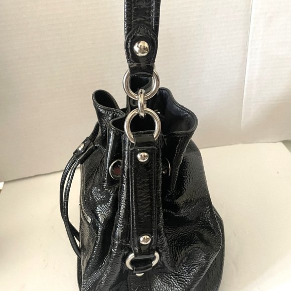 Coach black patent leather poppy mini bag - Picture 4 of 13